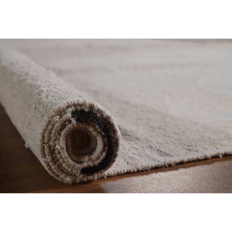 Hand Woven Oriental Cotton Carpet Modern Tribal Beige & Ivories Kilim Area Rug - 15' 1'' X 9' 8''