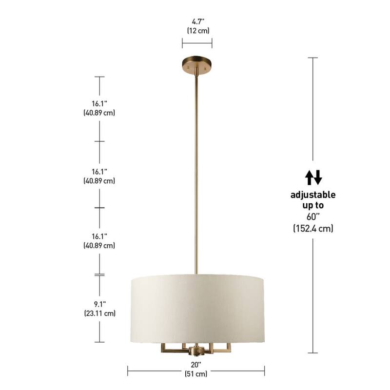Bellevue 4 Light 20" Wide Drum Chandelier