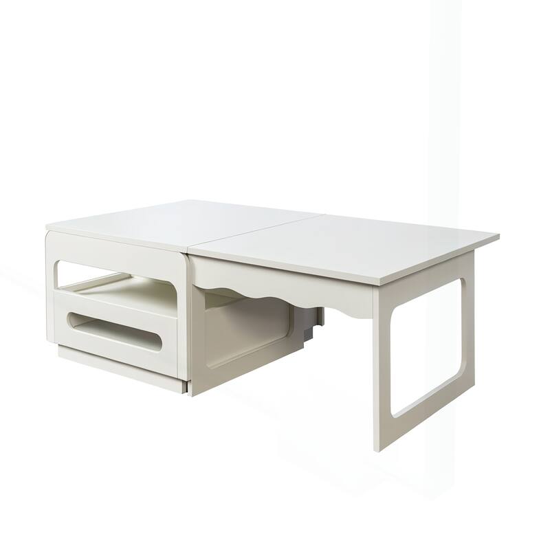 Versatile 3-in-1 Coffee Table with Storage for Living and Dining Rooms