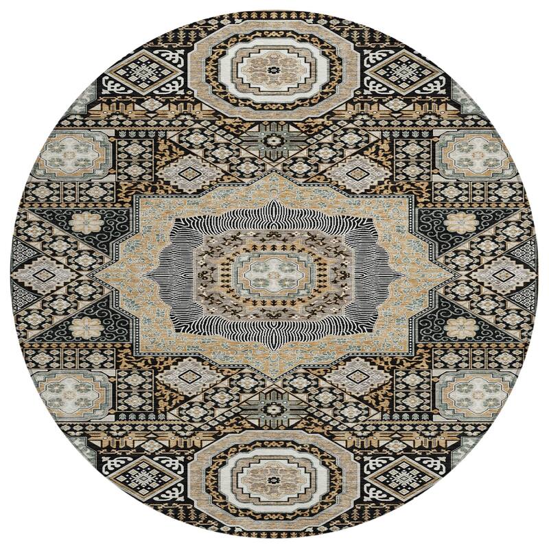 Machine Washable Indoor/ Outdoor Traditonal Isaiah Chantille Rug
