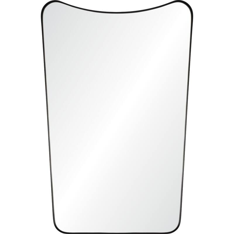Rectangular Shape Iron Frame Wall Mirror - 36" - Black and Clear