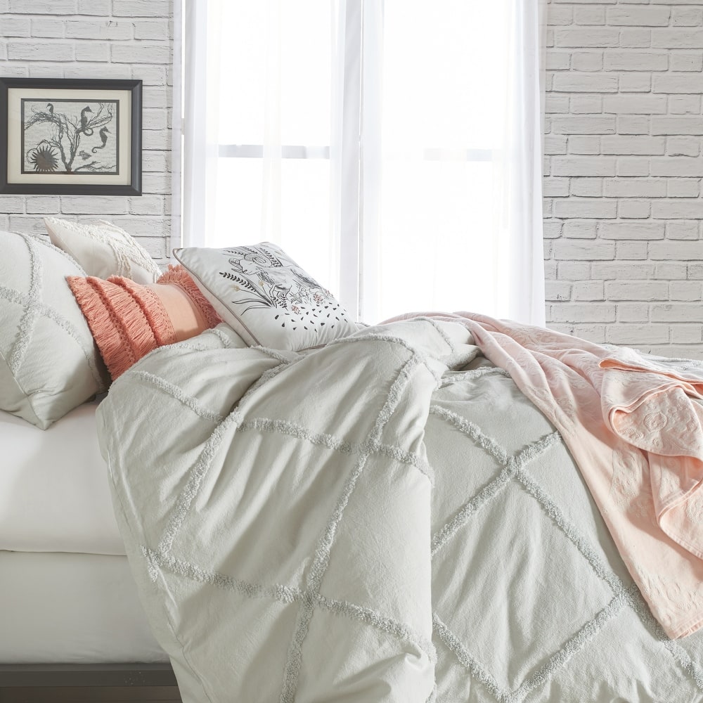 Porch & Den Norris Lattice Cotton Duvet Cover