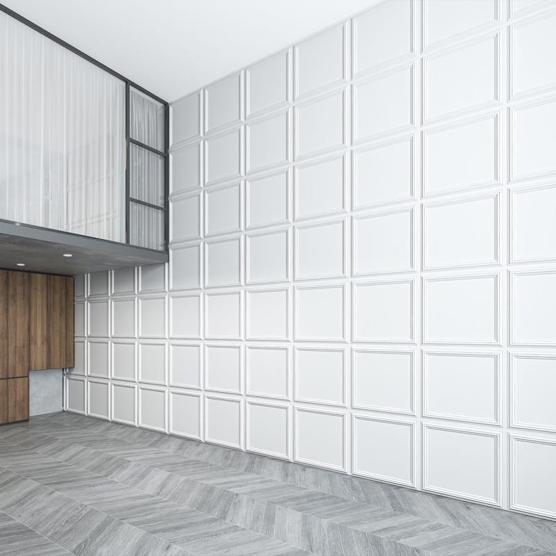 Art3d 12pcs PVC 3D Wall Panels Ceiling Tiles 24"x24" Cover 48 Sq.Ft.