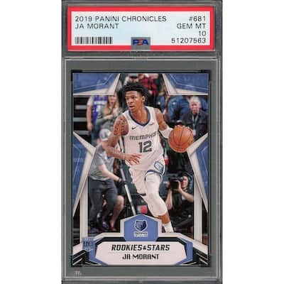 Ja Morant 2019 Panini Chronicles Basketball Rookie Card RC #681 Graded PSA 10 - 8'6" x 11'6"