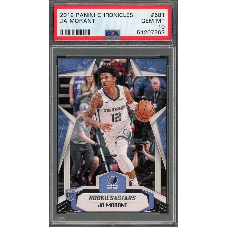 Ja Morant 2019 Panini Chronicles Basketball Rookie Card RC #681 Graded PSA 10 - 8'6" x 11'6"