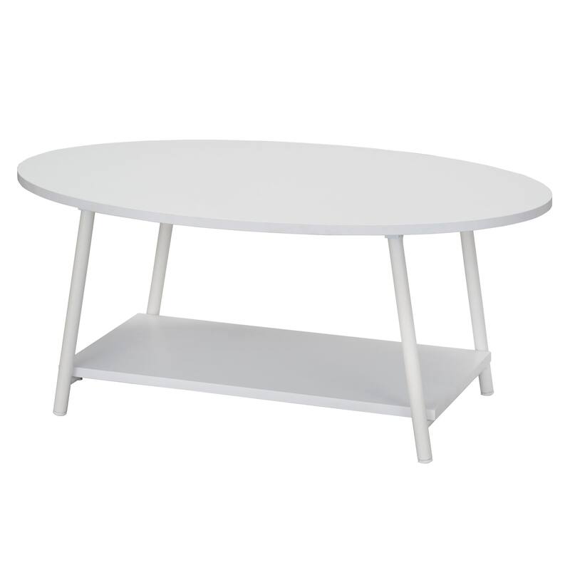 Household Essentials Coffee Table with Storage Shelf
