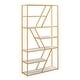 preview thumbnail 3 of 7, Cariba Geometric Gold Metal Bookcase by iNSPIRE Q Bold Gold Bookcase