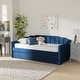 preview thumbnail 13 of 23, Lennon Modern and Contemporary Velvet Fabric Daybed with Trundle
