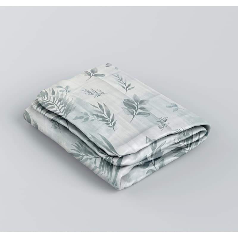 Rothbury Leaf Pattern Fabric Shower Curtain