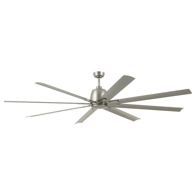 Kichler Lighting Breda 84 inch Outdoor Ceiling Fan with Remote - Brushed Nickel - 84 inch