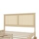 preview thumbnail 47 of 46, Rattan Platform Bed Frame with 4 Storage Drawers and Wooden Rattan Headboard for Kids, No Box Spring Needed