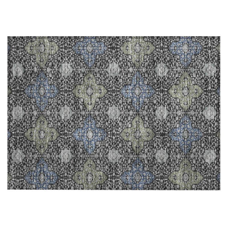 Machine Washable Indoor/ Outdoor Traditional Columbus Chantille Rug