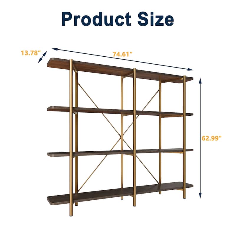 Clihome 4-tier Stainless Steel Storage Rack Bookcase