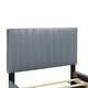 preview thumbnail 19 of 31, Velvet Upholstered Twin Size Platform Bed with Pull-out Cord Twin Size Trundle