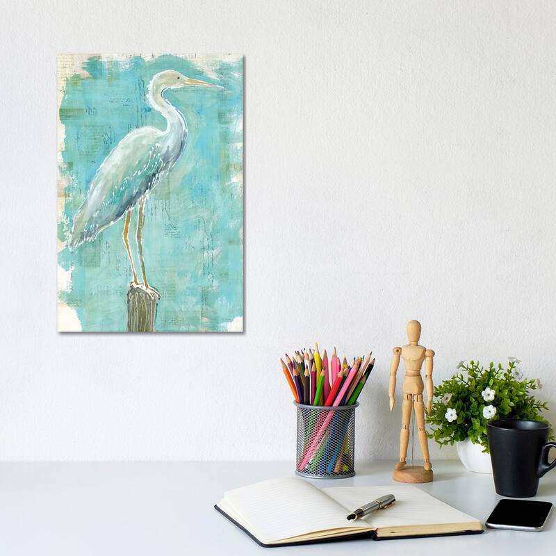 iCanvas "Coastal Egret I" by Sue Schlabach Canvas Print - 12x8x0.75