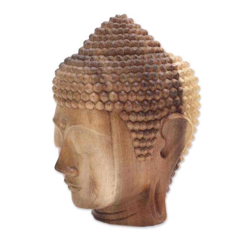 NOVICA Handmade Buddha Nature Wood Sculpture
