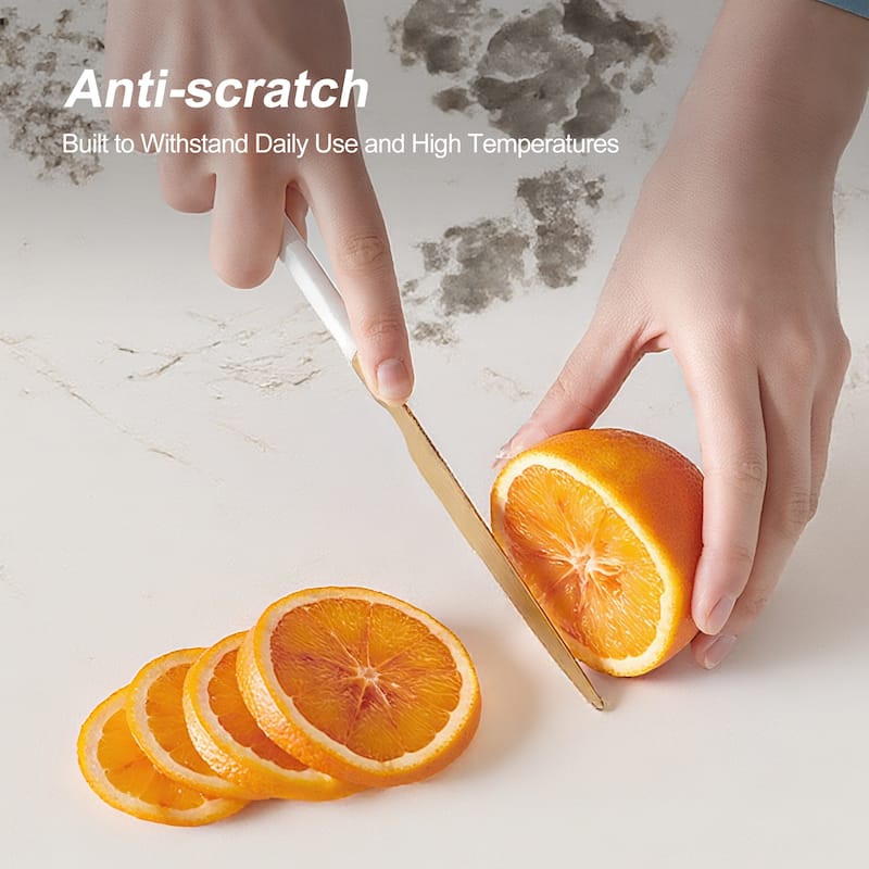 63'' to 94.5” Extendable Dining Table For 8-10 with Sintered Stone Table top and Metal Base - 94.48"