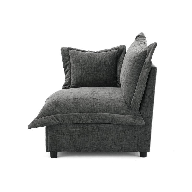 40"W Oversized Upholstered Chenille Comfy Cloud Corner Accent Chair