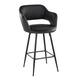 Option Black Faux Leather/Black Metal