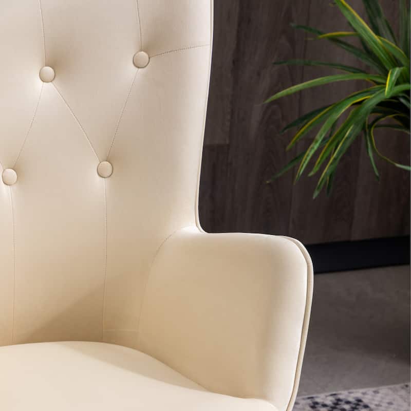 Tufted Button Back Accent Chair