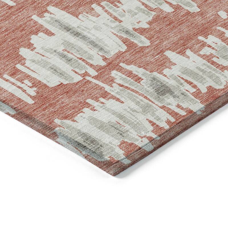 Machine Washable Indoor/ Outdoor Chantille Abstract Contemporary Rug