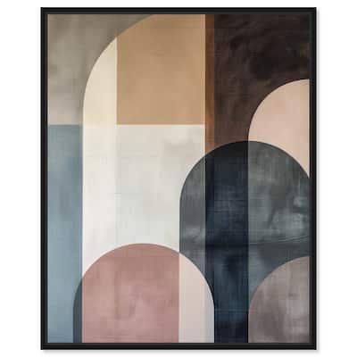 Art Remedy Lost In Transformation Framed Abstract Shapes 1 Piece Canvas Wall Art