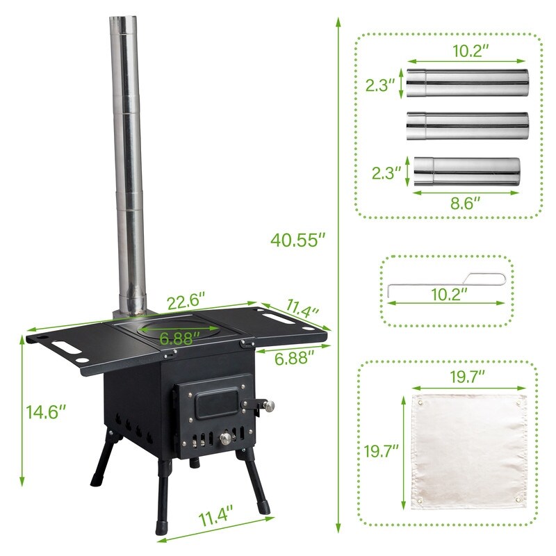 Hiking wood stove top
