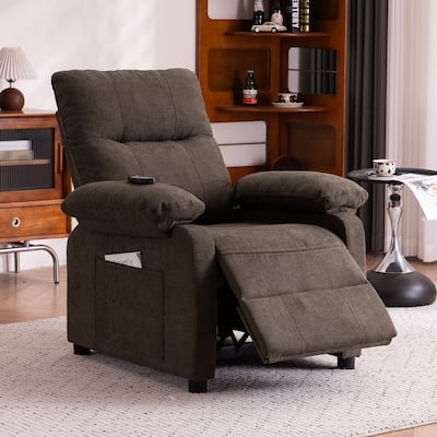 160° Recliner Chair for Elderly Seniors-Power Reclining Chair with 8-Point Massage & Heating, Soft Chenille Fabric