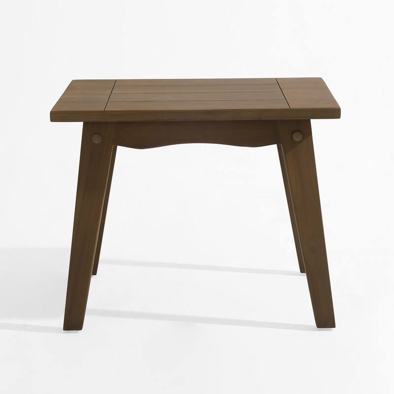Rectangular Outdoor All Weather Wooden Side Coffee Table - Teak/Tea Table Stool