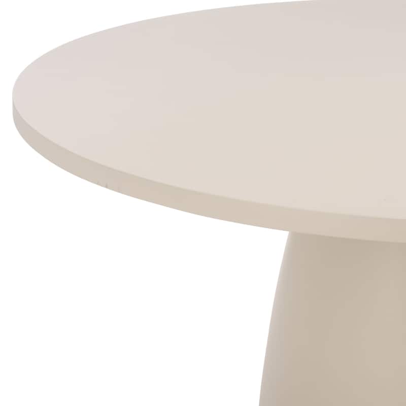 SAFAVIEH Outdoor Patio Furniture Tina Round Dining Table, Pedestal Table for Indoor and Outdoor Use - 47"W x 47"D x 30"H