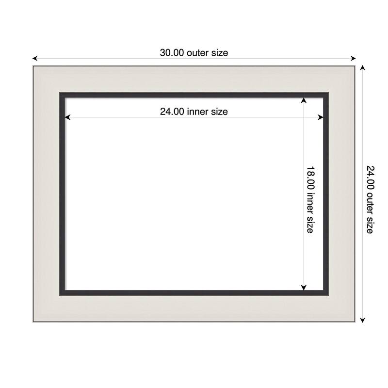 Ellie Framed Dry Erase Magnetic Board - 30 x 24 in - Ellie Silver Black