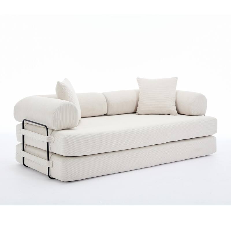 Folding Convertible Out Sleeper Sofa Bed,4-in-1 DIY Combination Convertible Sofa