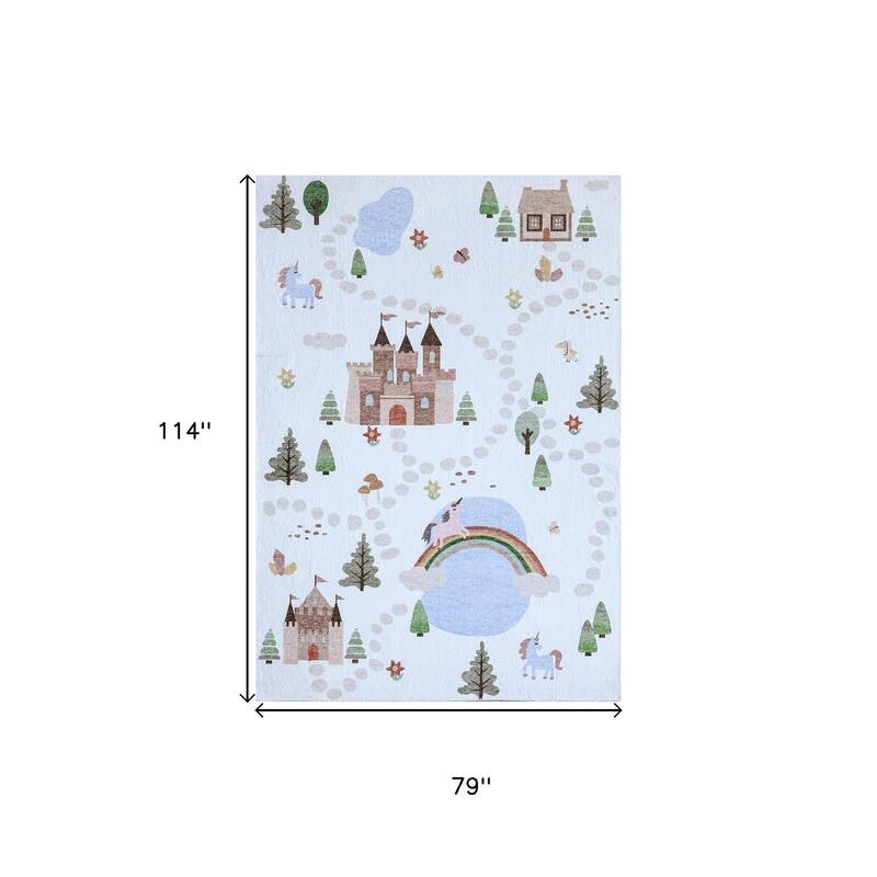 HomeRoots Juvenile/Youth Modern Rectangle Area Rug