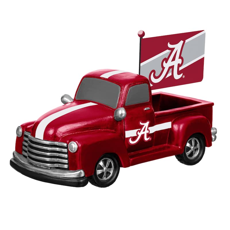 NCAA Rally Truck Garden Statue with Team Flag