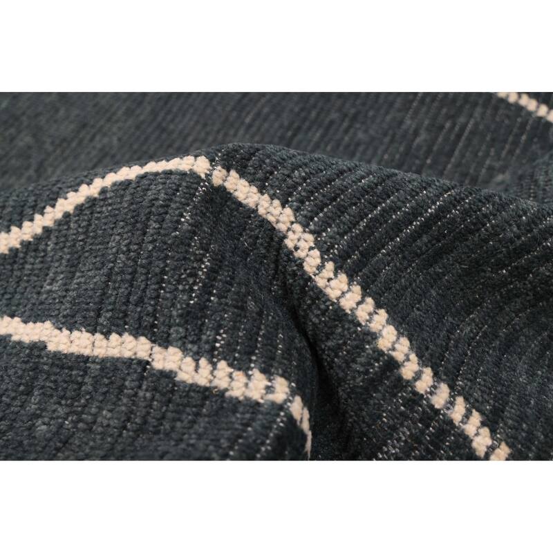 ECARPETGALLERY Hand-knotted Pak Finest Marrakesh Dark Teal Wool Rug - 9'1 x 12'1