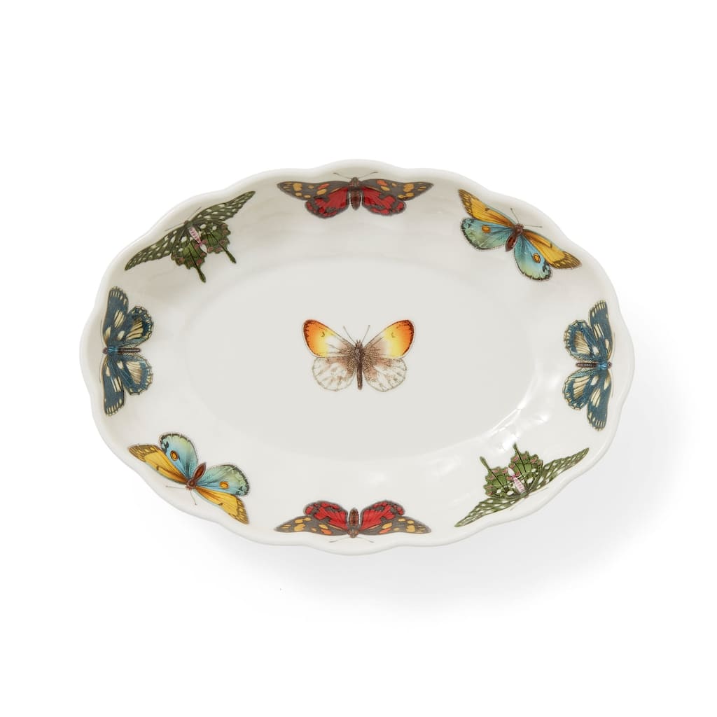 Portmeirion Botanic Garden Harmony Accents Oval Fluted Dish - 6 in