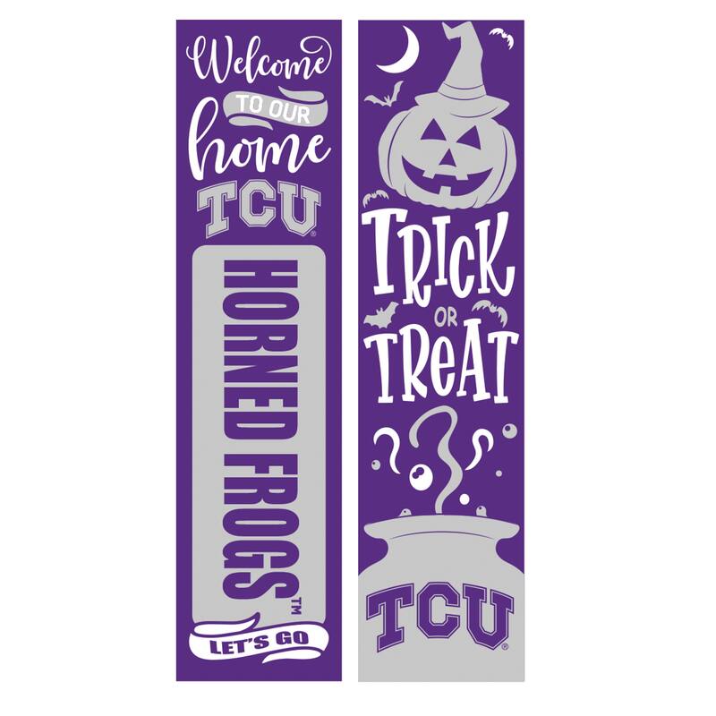 47" Double Sided Seasonal Porch Leaner, Texas Christian University - 47" x 11.25"