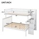 preview thumbnail 12 of 16, Twin over Full Stairway Bunk Bed with Storage, Gray