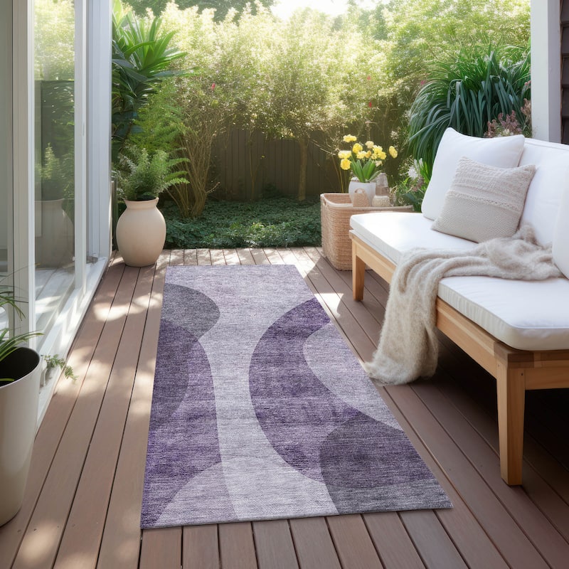Machine Washable Indoor/ Outdoor Chantille Modern Deco Rug