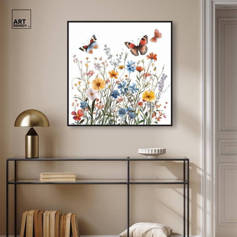 Garden of Fluttering Canvas by Art Remedy