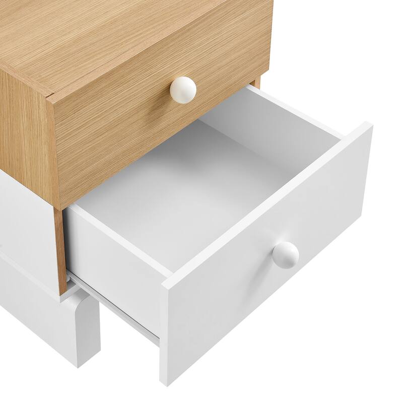 Nolia 2-Drawer Color Block Nightstand