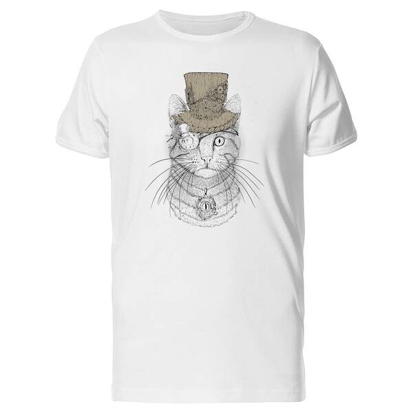 Shop Steampunk Cat Drawing Tee Men S Image By Shutterstock