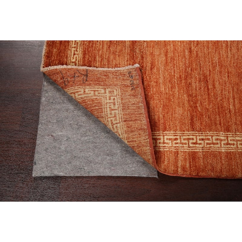 Modern Bordered Gabbeh Kashkoli Oriental Runner Rug Wool Hand-knotted - 2'10" x 9'0"
