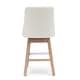 preview thumbnail 38 of 55, Boucle Polyester Upholstered Swivel Counter Stool - Foot Glides