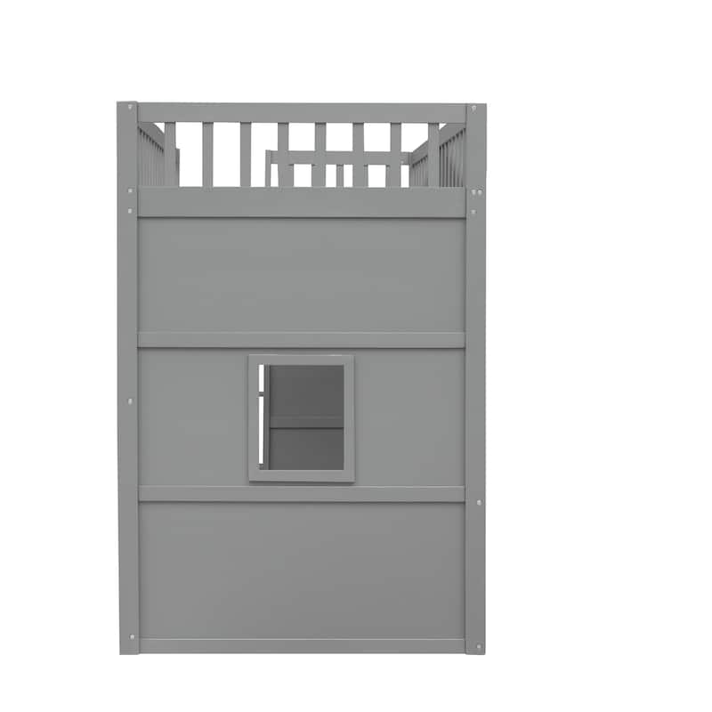 Castle Style Twin Solid Pine Loft Bed