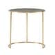 preview thumbnail 16 of 22, Subira Antique Gold Finished Metal Wood Round Coffee Table Nesting Set by iNSPIRE Q Bold