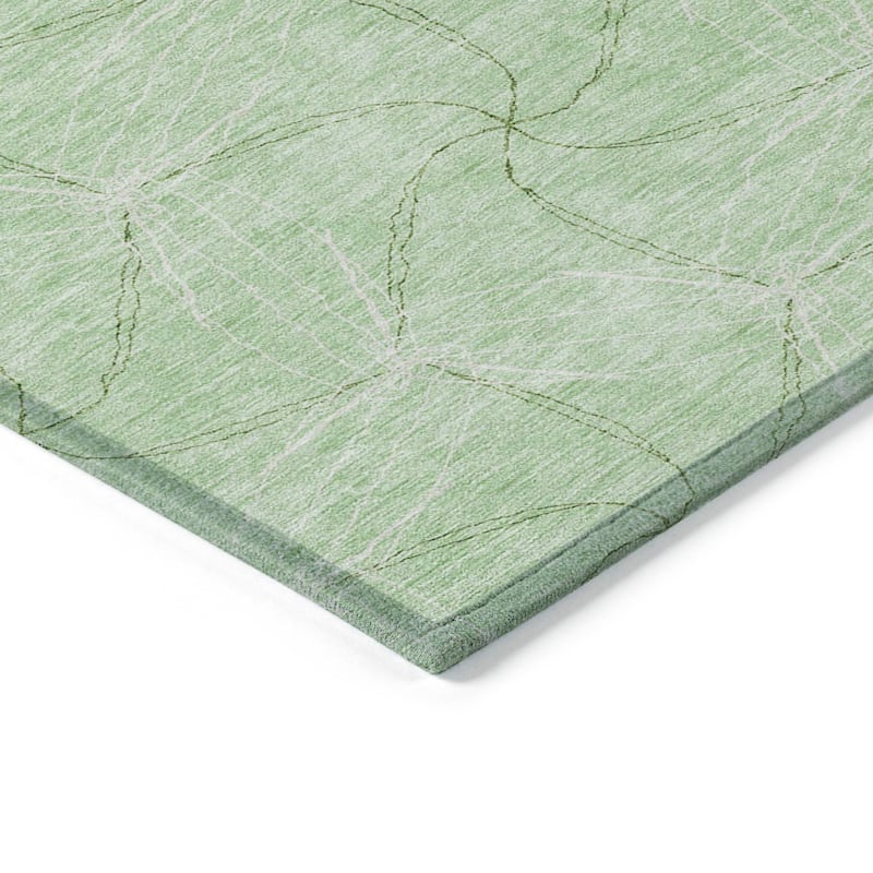 Machine Washable Indoor/ Outdoor Abstract Contemporary Chantille Rug