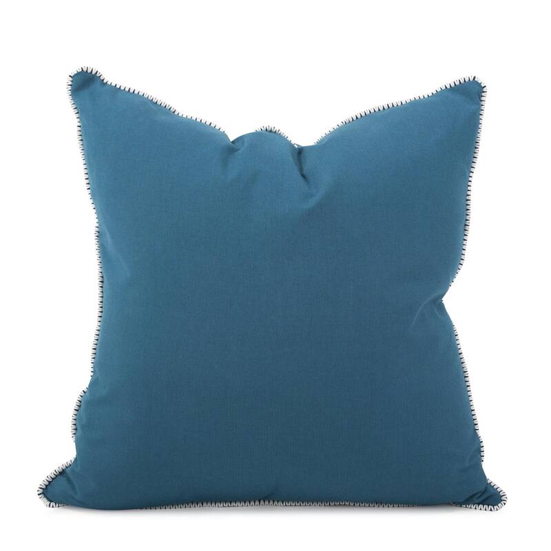 Allan Andrews Indoor/Outdoor 24" Square Accent Pillow with Cover, Seascape Collection - Turquoise