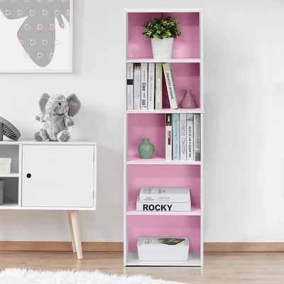 Porch & Den Hollygrove Reversible Color 5-tier Open Shelf Bookcase