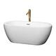 Option White / Polished Chrome Trim / Brushed Gold Faucet